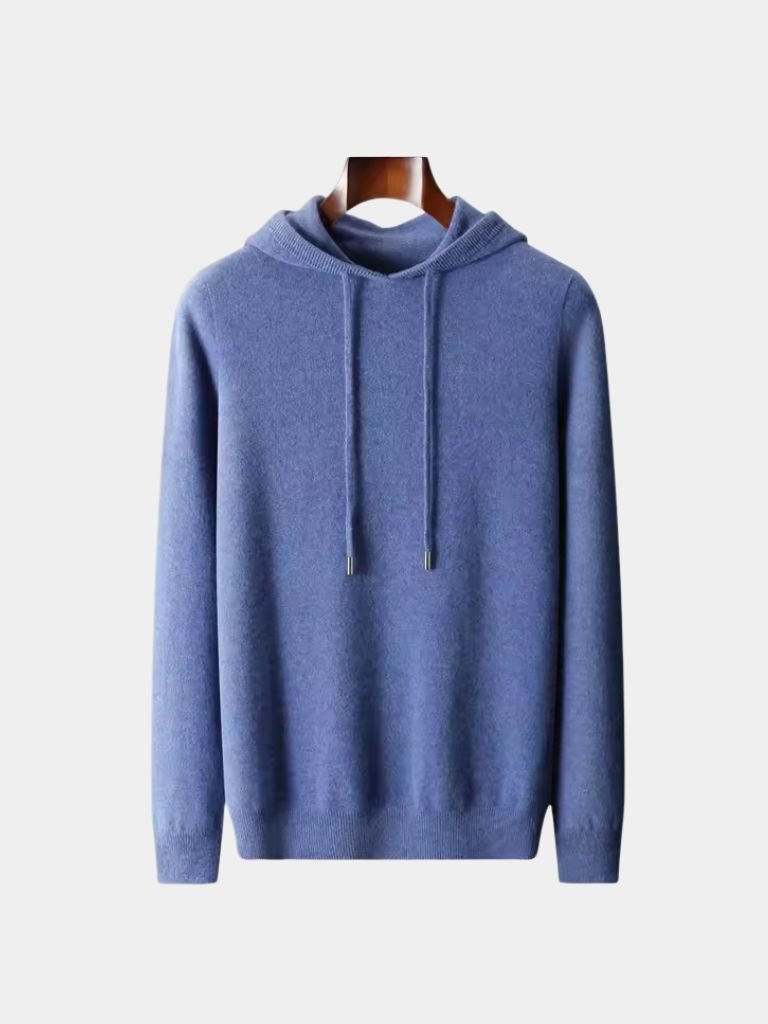 100% Cashmere Hooded Sweater for Men