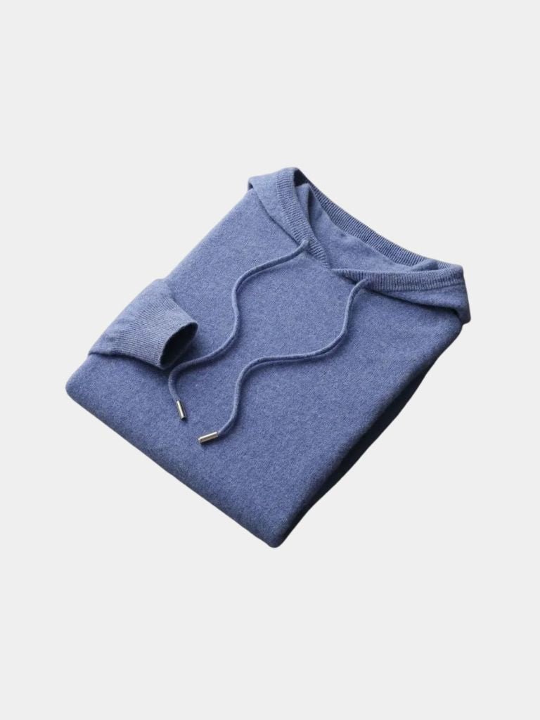 100% Cashmere Hooded Sweater for Men