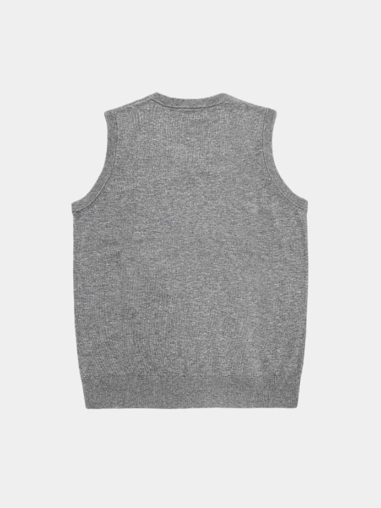 100% Cashmere V Neck Knit Vest for Men