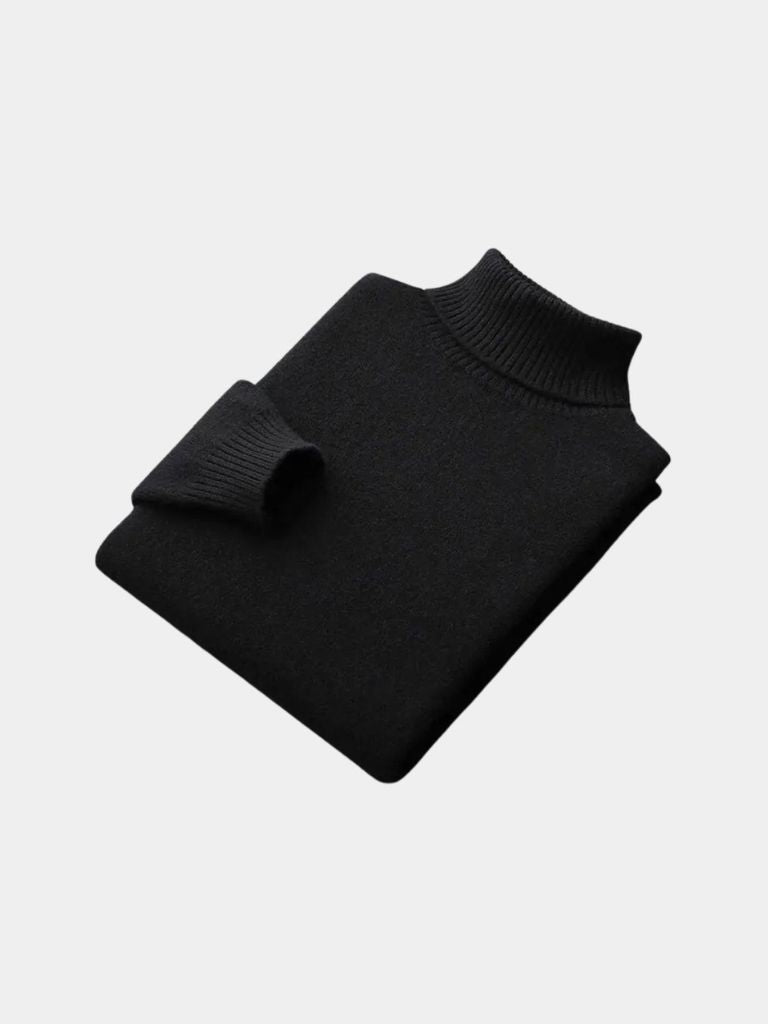 100% Merino Wool Turtleneck Sweater for Men
