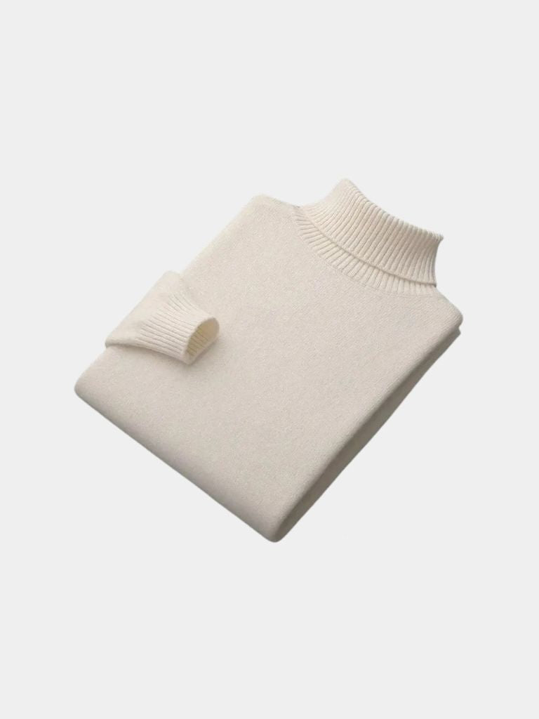 100% Merino Wool Turtleneck Sweater for Men