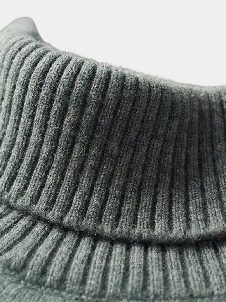 100% Merino Wool Turtleneck Sweater for Men