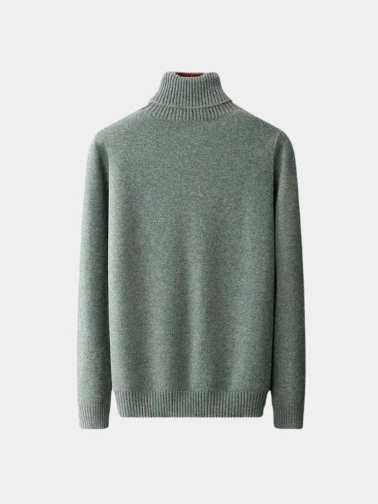 100% Merino Wool Turtleneck Sweater for Men
