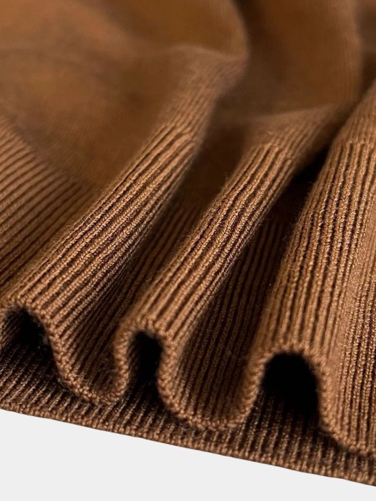 100% Wool Knit V Neck Turndown Pullover Sweater for Men