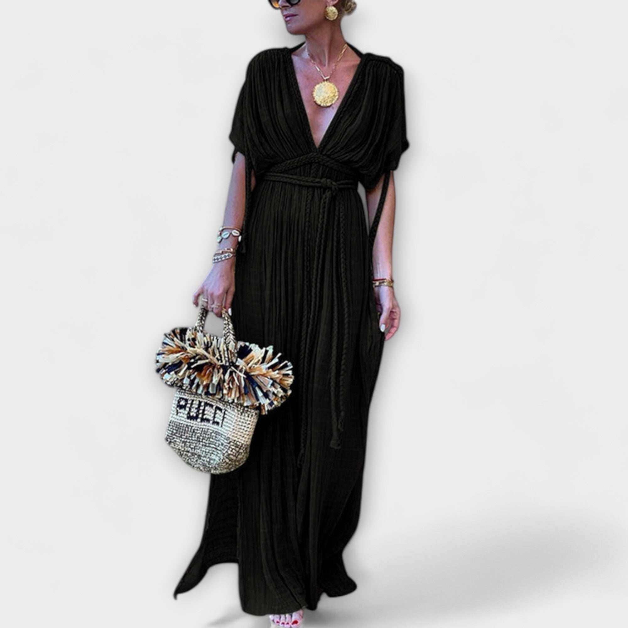 Greek Style Kimono Maxi Dress