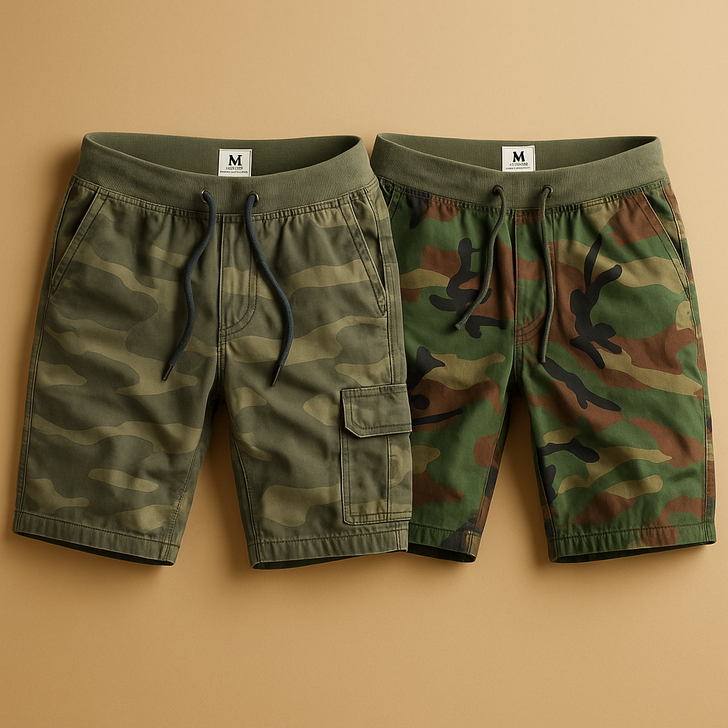 Camouflage shorts for men with breathable cotton design | Brandon