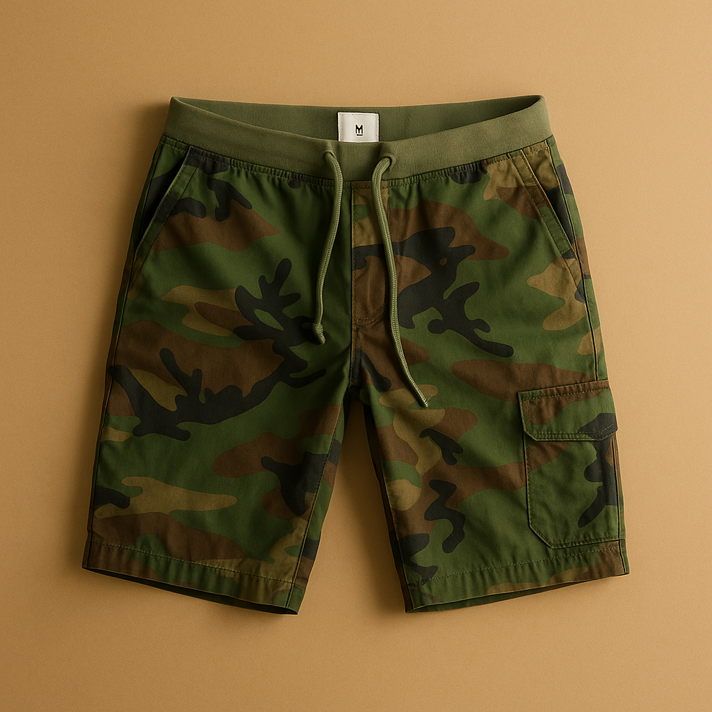 Camouflage shorts for men with breathable cotton design | Brandon