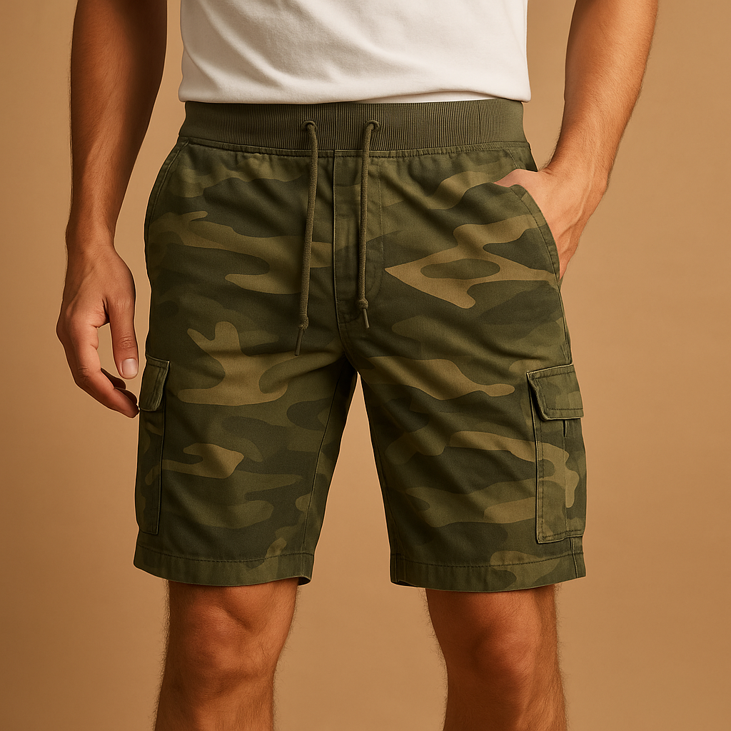 Camouflage shorts for men with breathable cotton design | Brandon