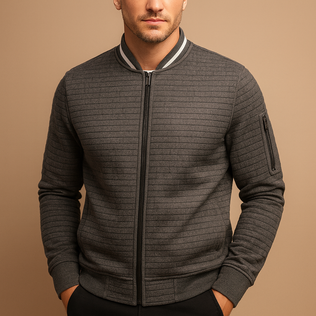 Cable knit half zip sweater for men | Nathan