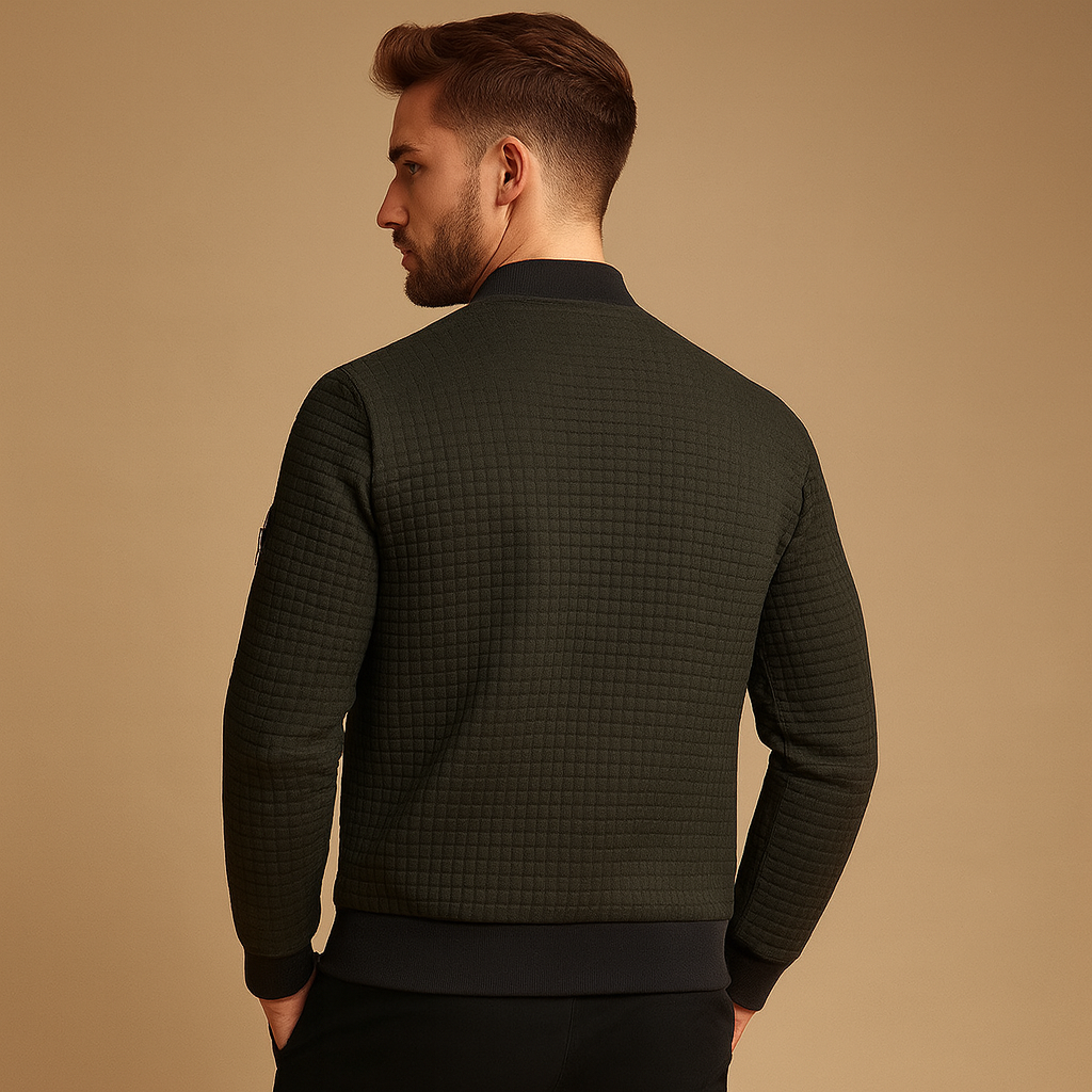 Cable knit half zip sweater for men | Nathan