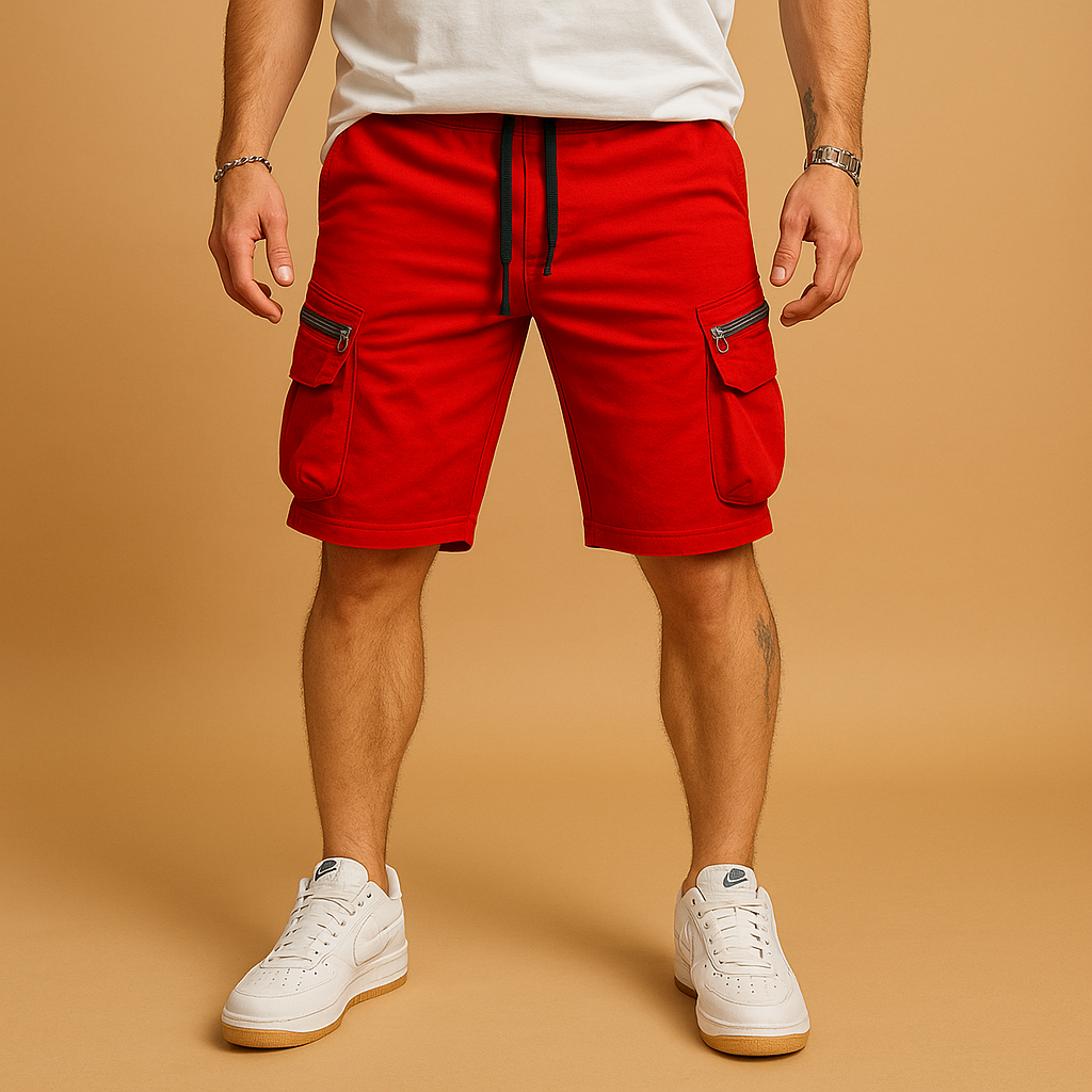 Cargo shorts with adjustable drawstring for men | Ethan