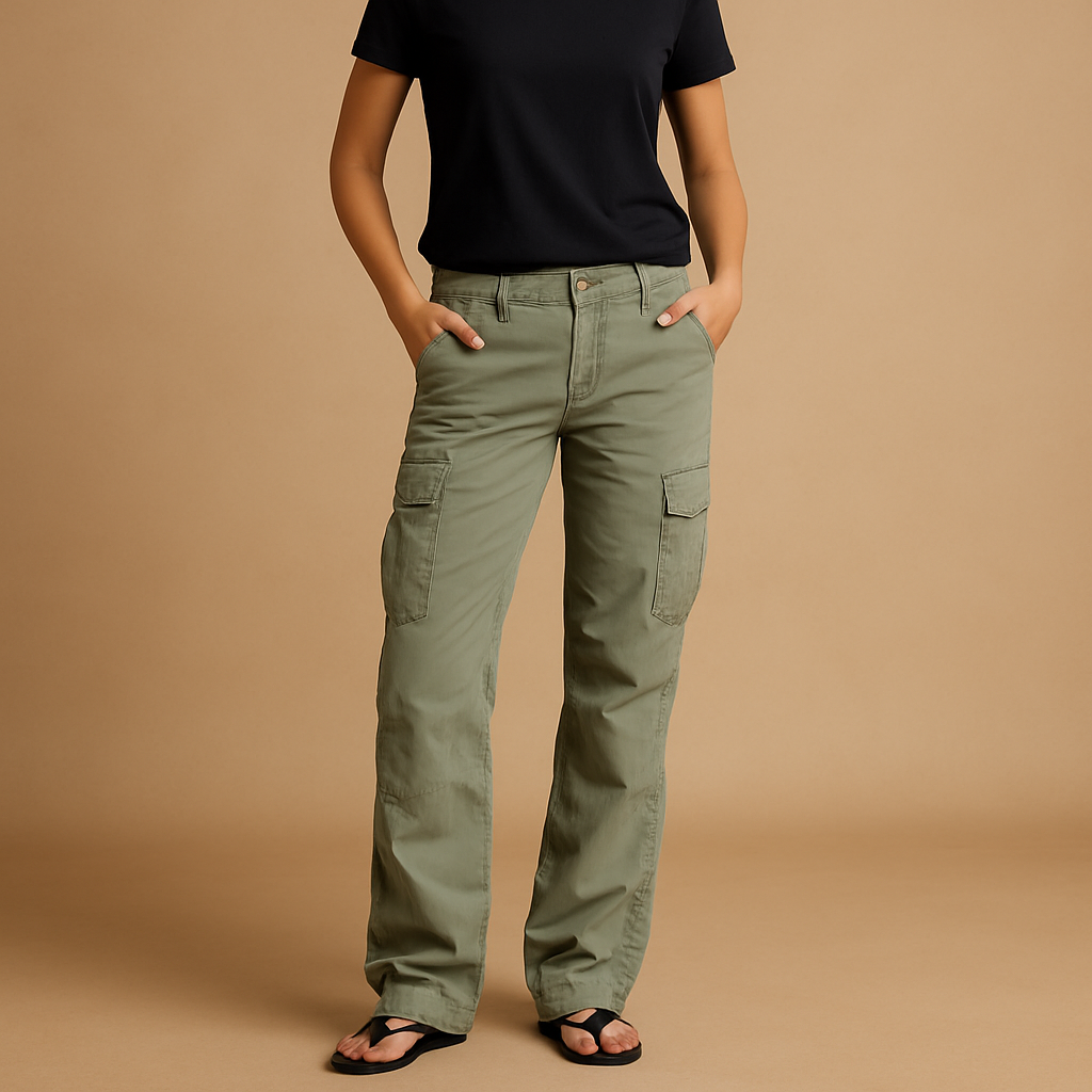 Casual cargo trousers with pockets for women | Paloma