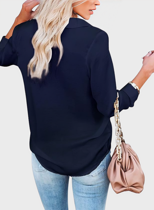 Business Casual Long Sleeve Blouse