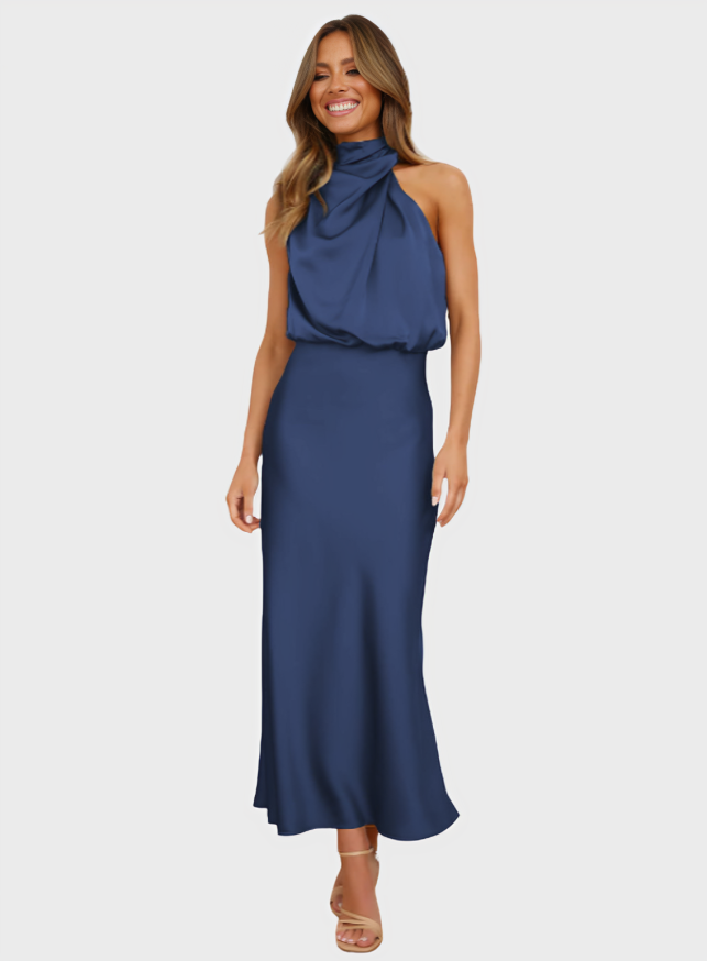 Lydia Elegant Halterneck Dress