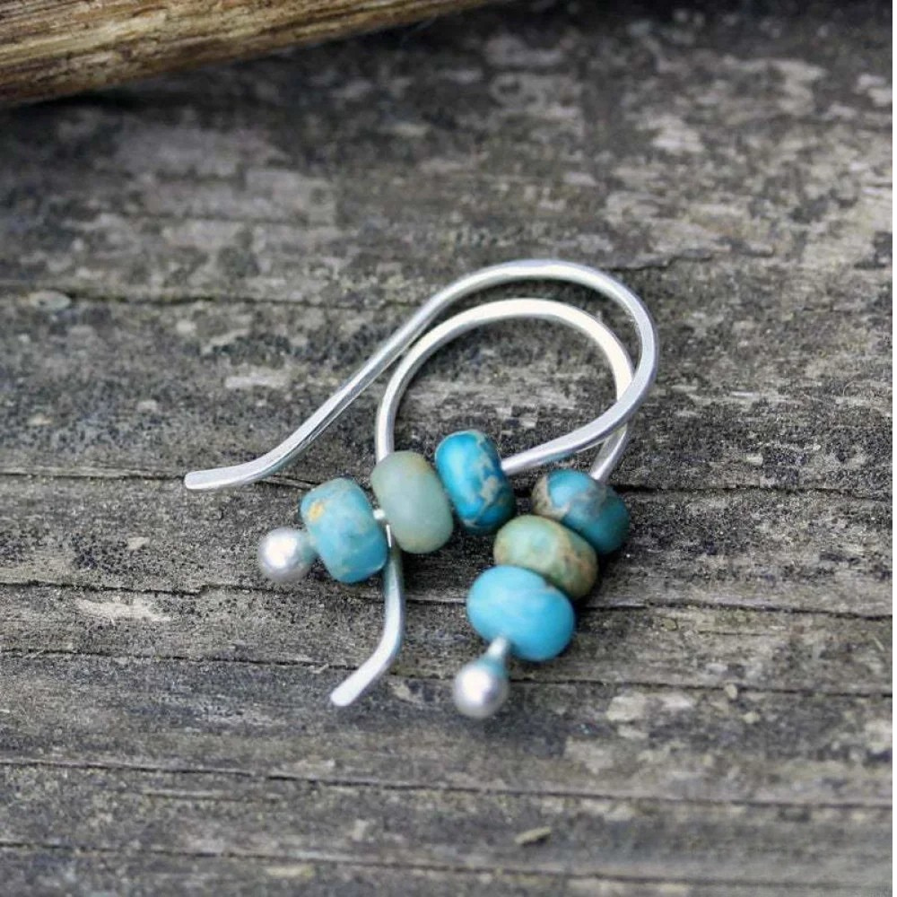 Turquoise pearl earrings