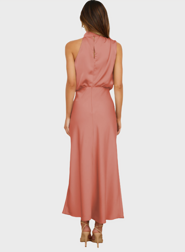 Lydia Elegant Halterneck Dress