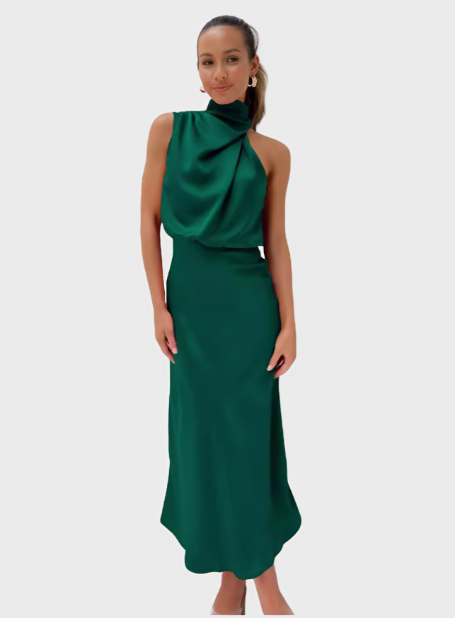 Lydia Elegant Halterneck Dress