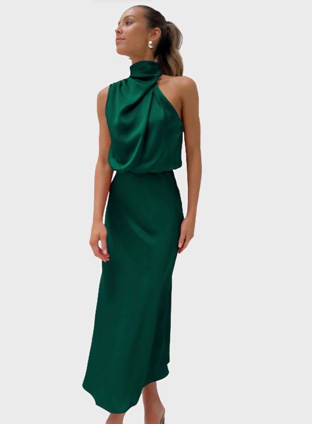 Lydia Elegant Halterneck Dress