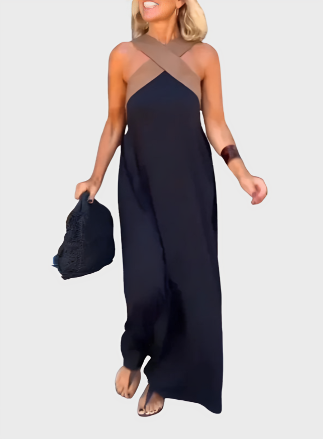 Delphine Flowing Cross Over Dress