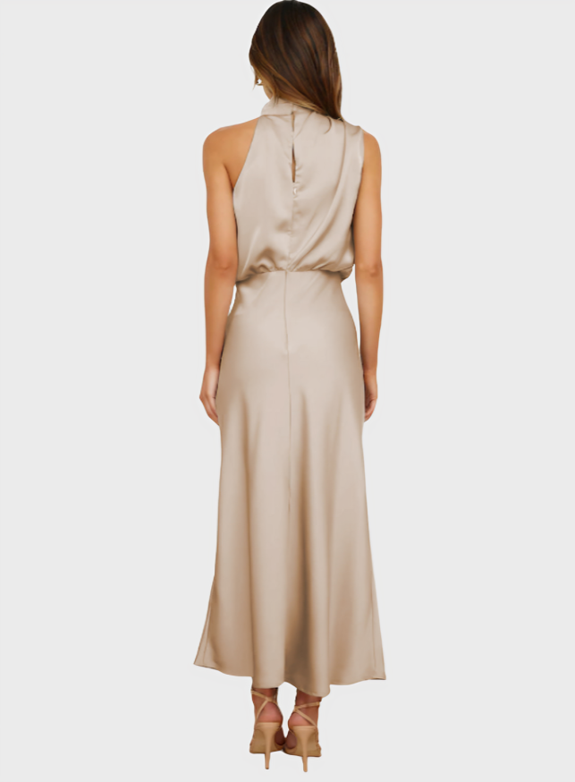 Lydia Elegant Halterneck Dress