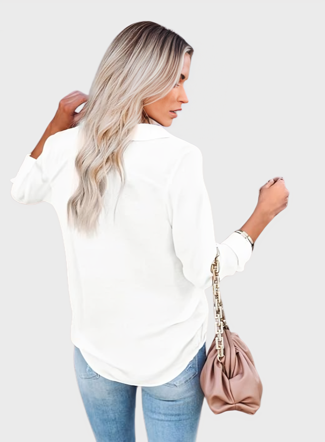 Business Casual Long Sleeve Blouse