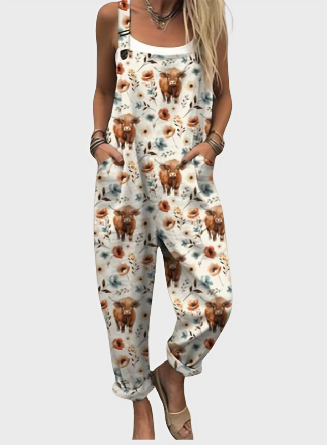 Chic Floral Print Jumpsuit