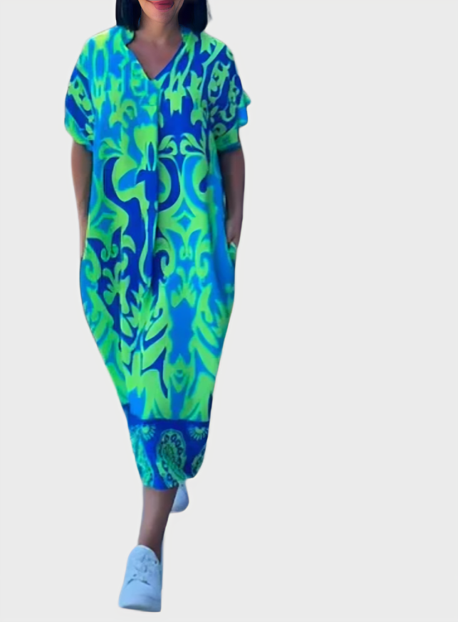 Elena Flowing Floral Dress