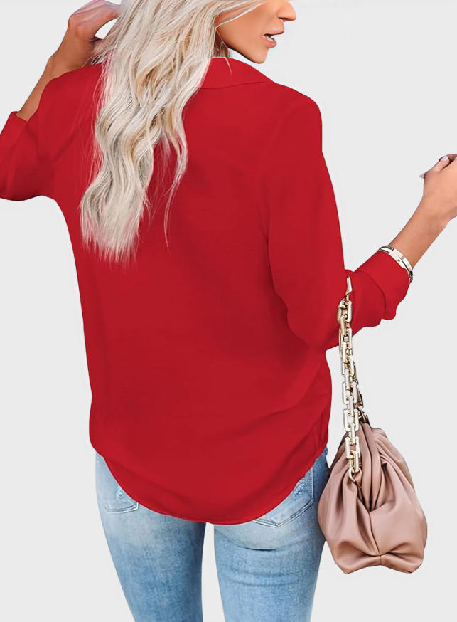 Business Casual Long Sleeve Blouse
