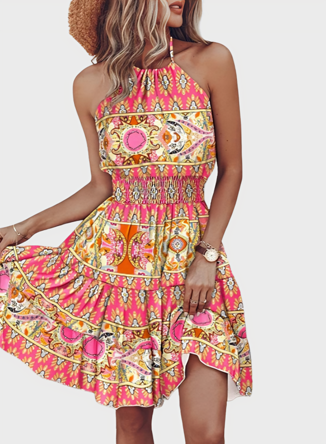 Adrianna Summer Print Dress