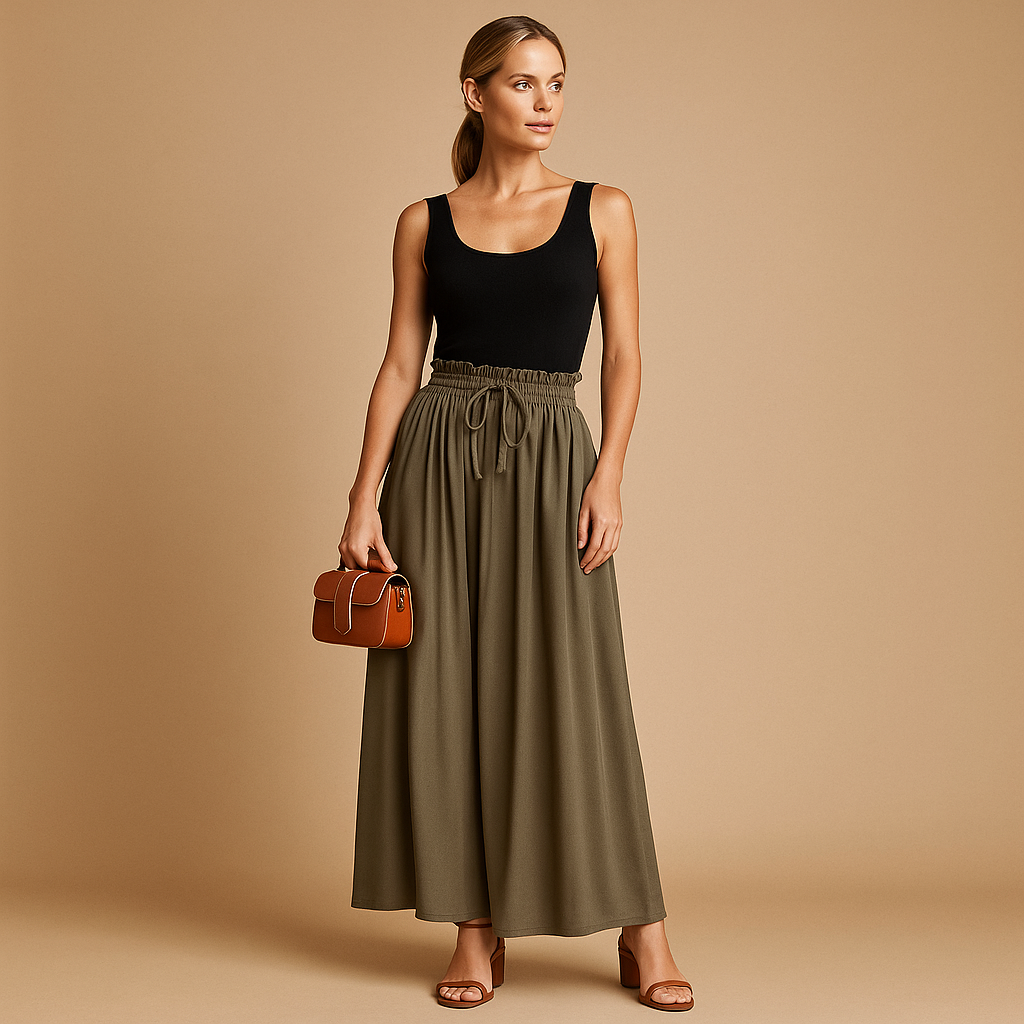 High-waisted elegant wide-leg trousers for women | Yara