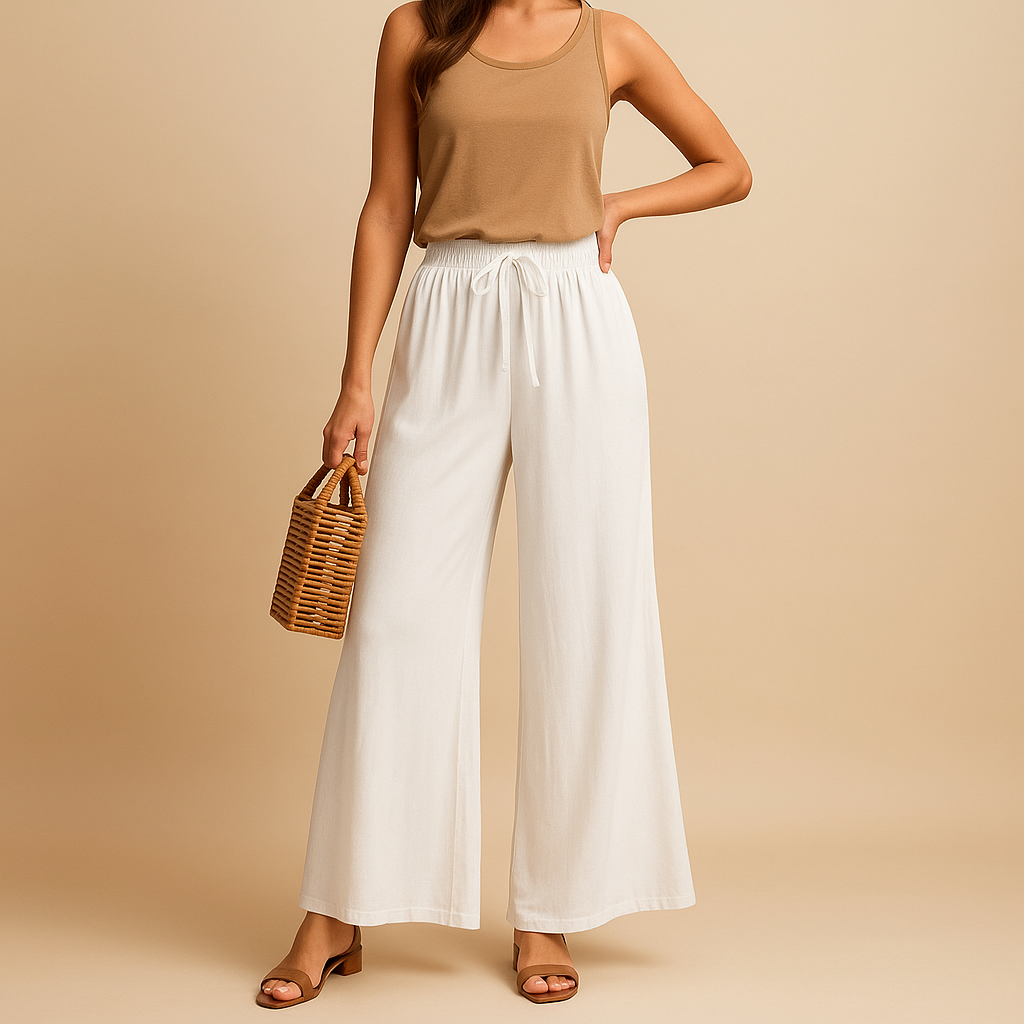 High-waisted elegant wide-leg trousers for women | Yara