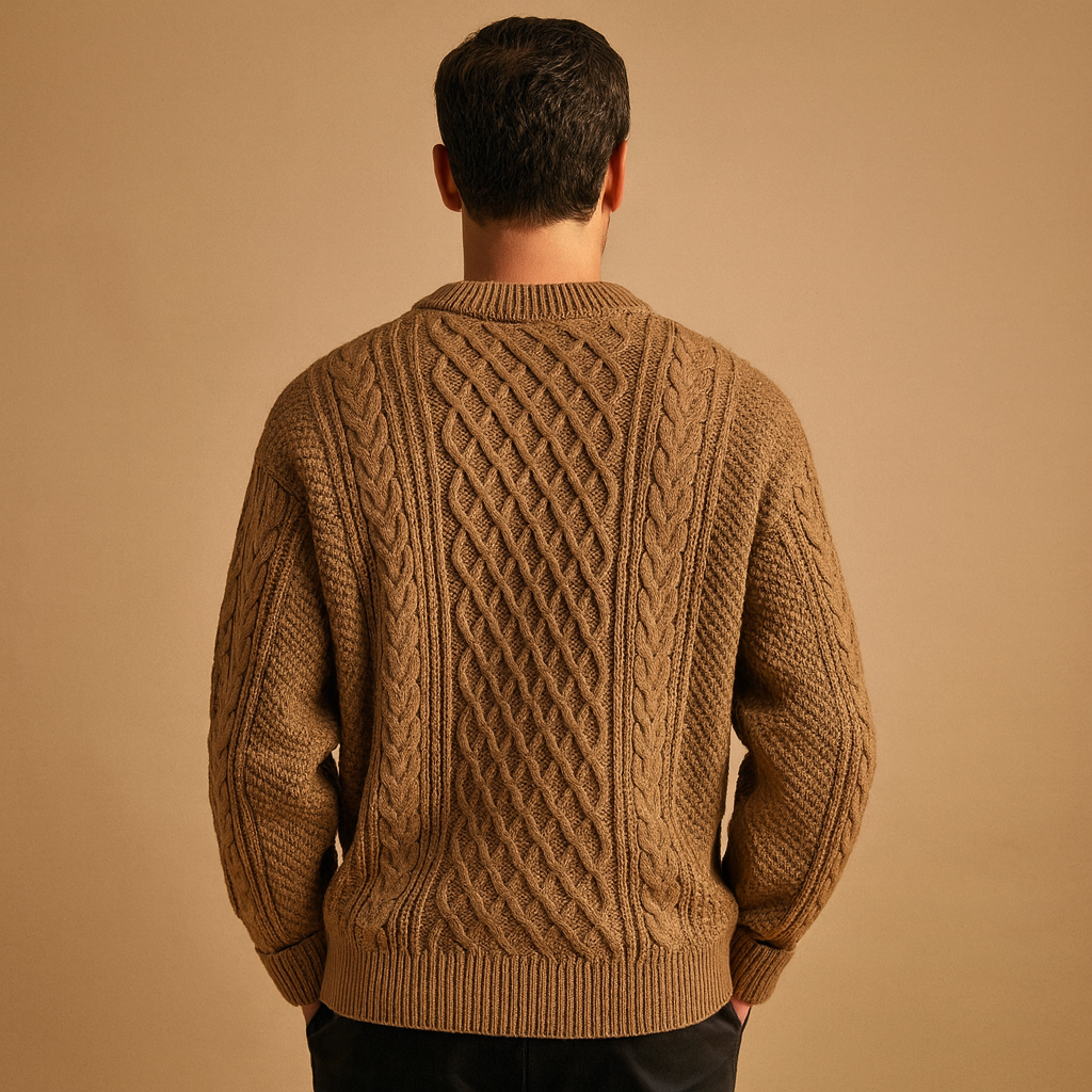 Knitted crew neck sweater for men | Daniel