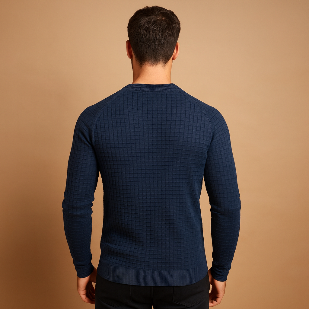 Knitted crew neck sweater for men | Lucas