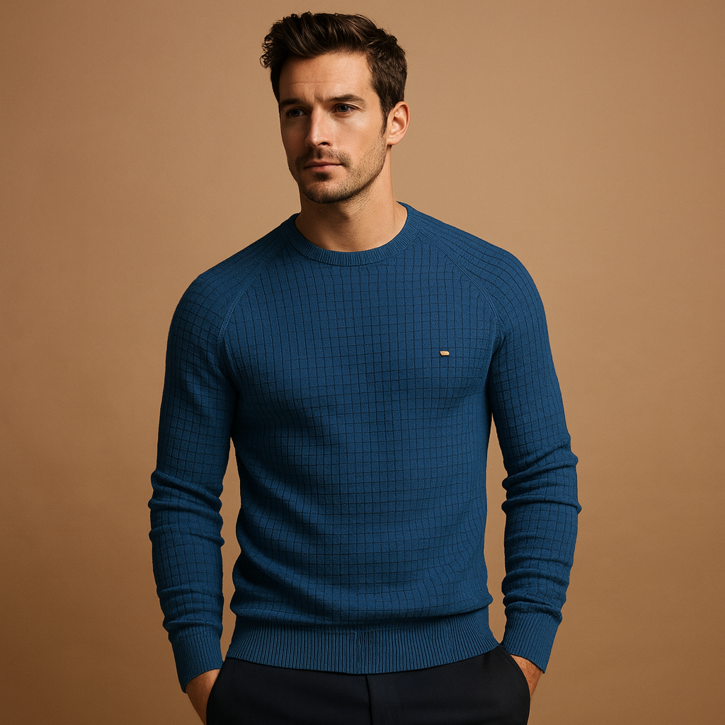Knitted crew neck sweater for men | Lucas