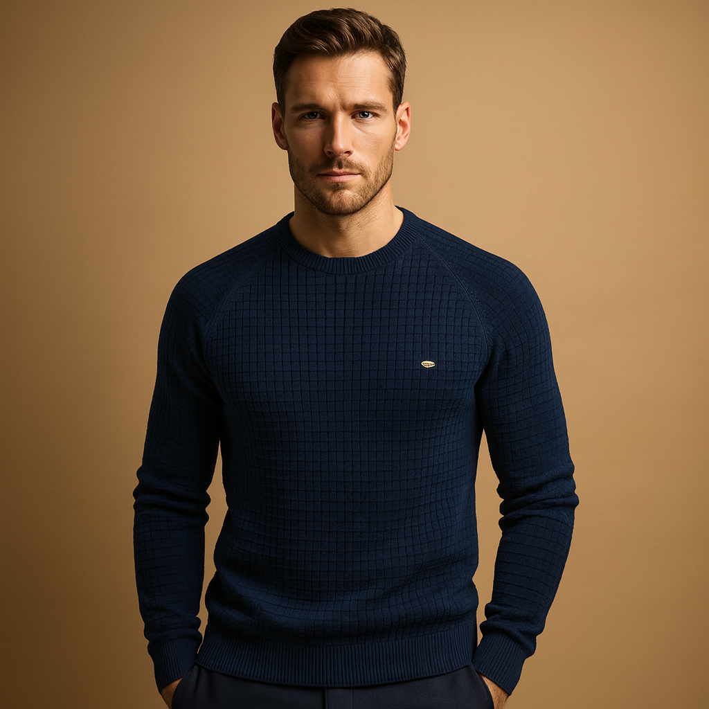 Knitted crew neck sweater for men | Lucas