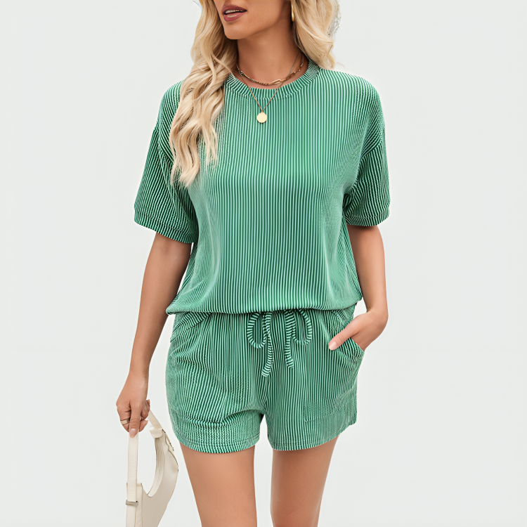 Mabel Comfortable Ribbed Loungewear Set