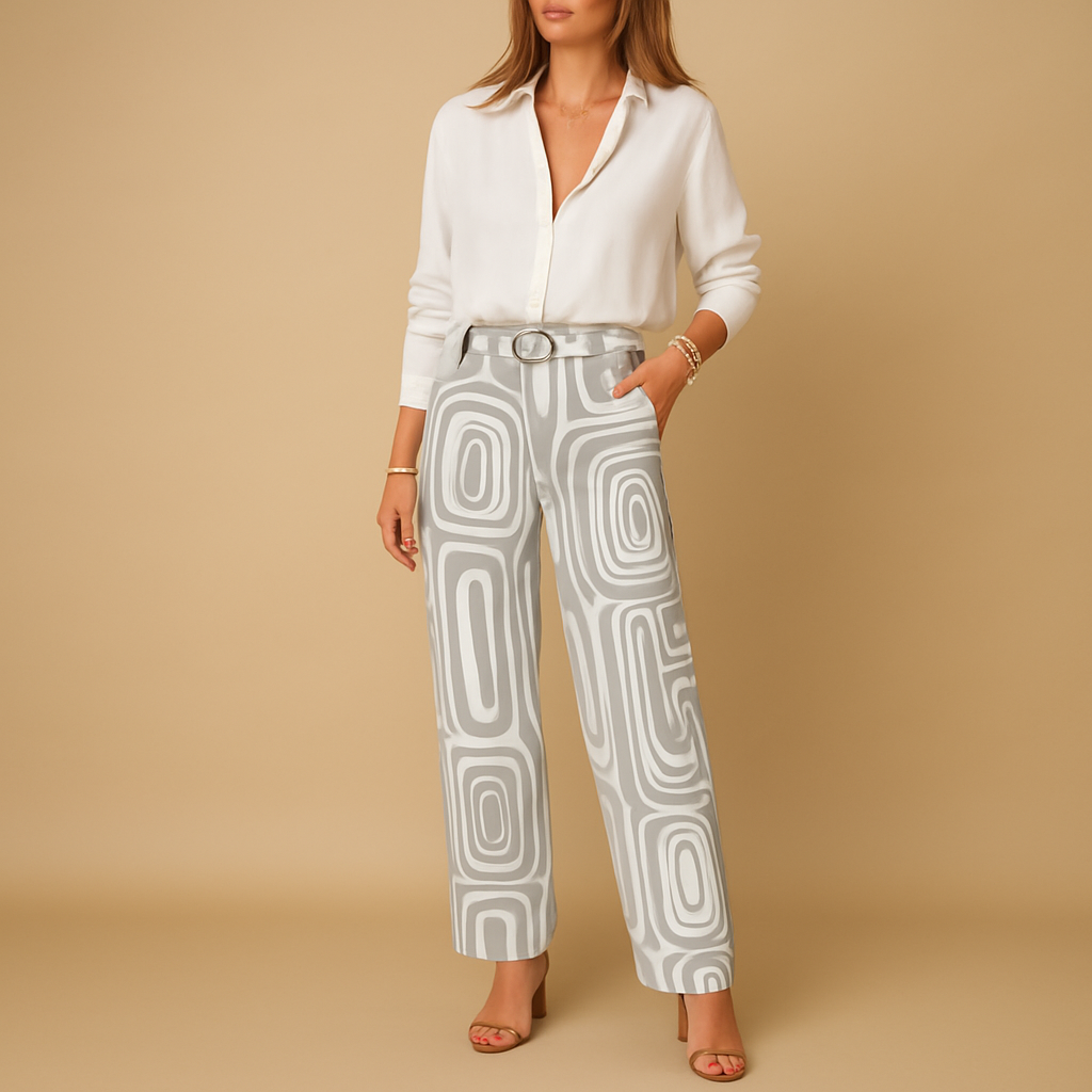 Long-sleeve blouse and trouser set for women | Helena