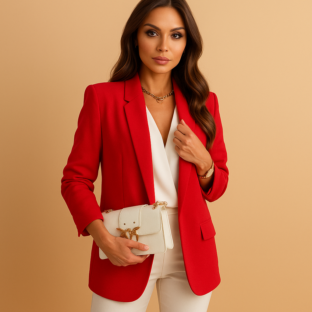 Long structured blazer for women | Yvette