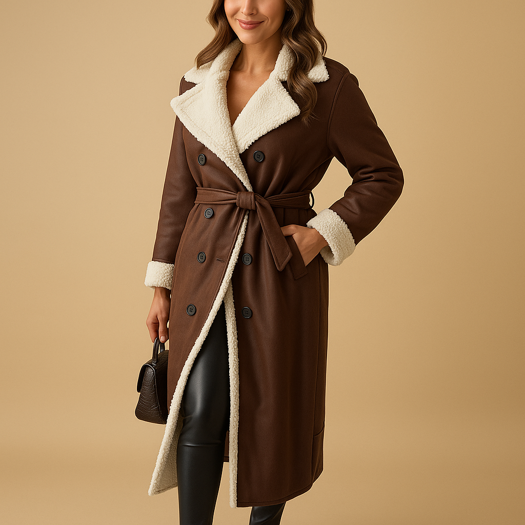 Long winter coat with insulated lining for women | Cornelis