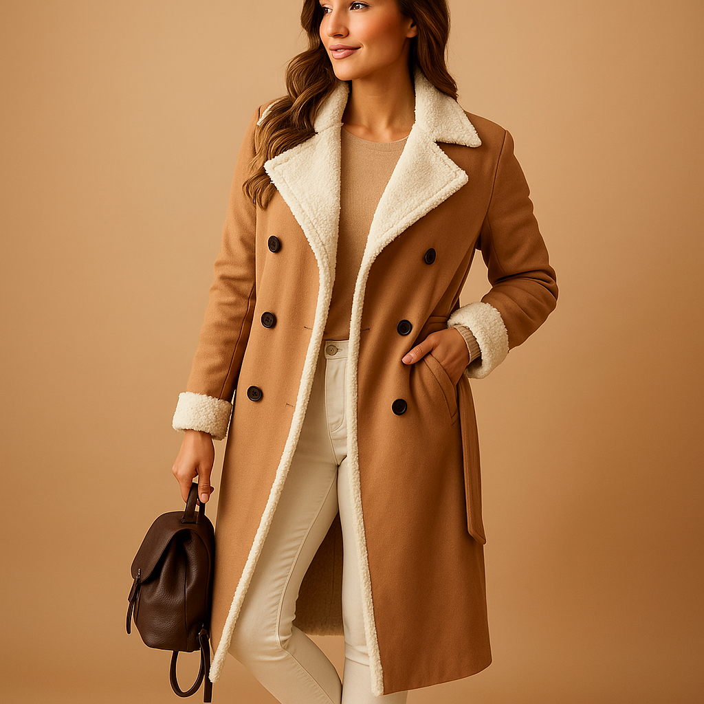 Long winter coat with insulated lining for women | Cornelis
