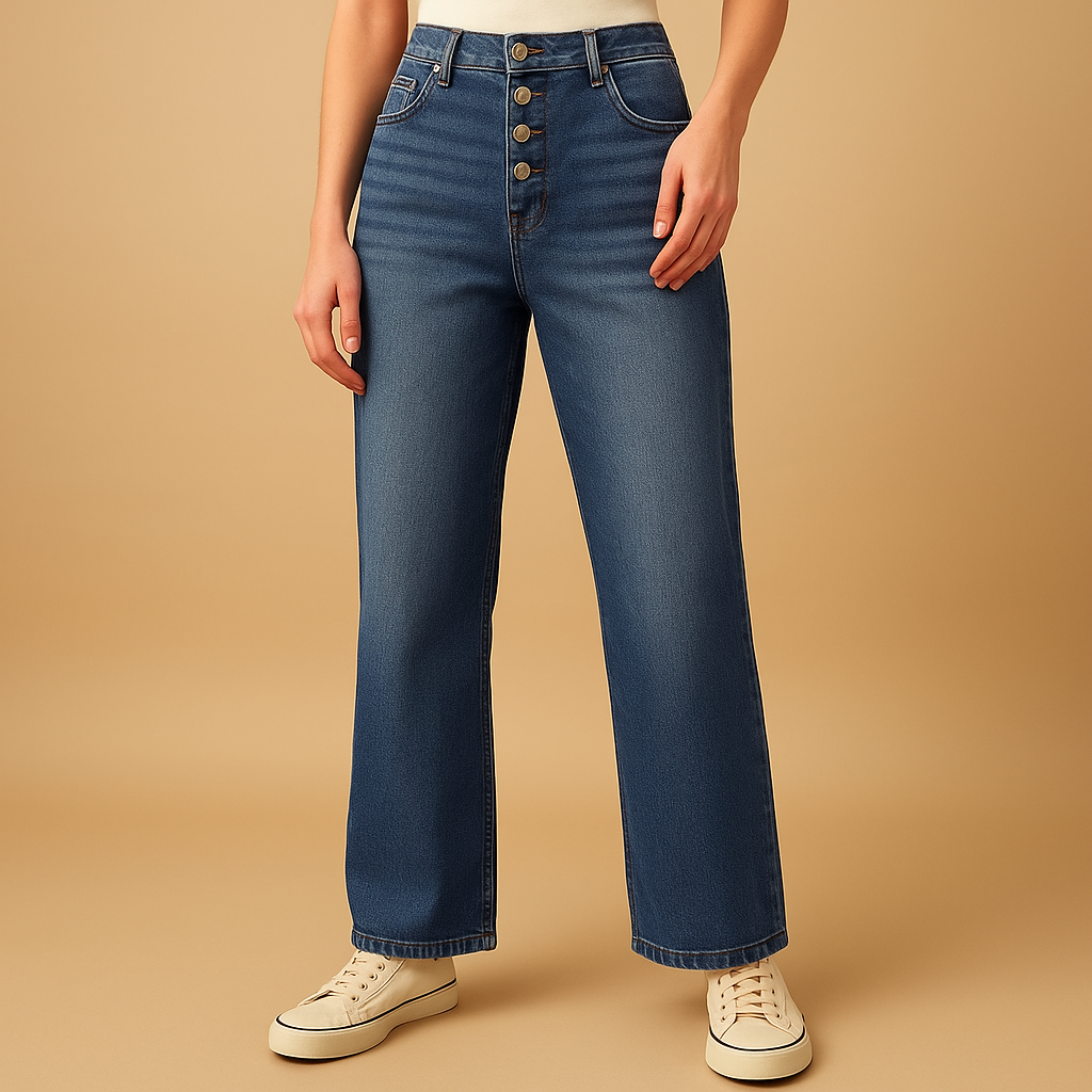 Loose fit high-waisted jeans for women | Fleur