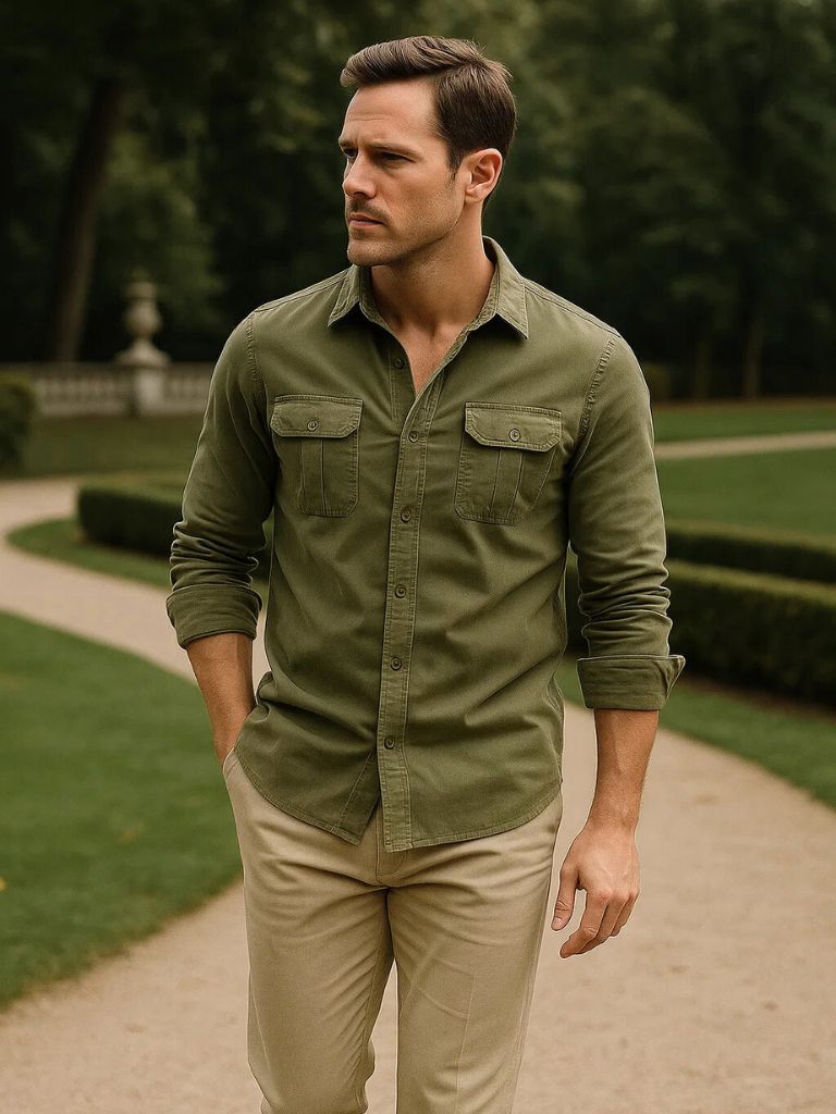 Casual Business Corduroy Shirt for Men