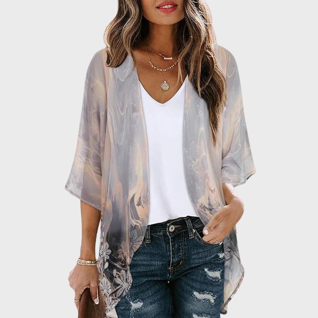Chicallure Lightweight Floral Kimono Cardigan