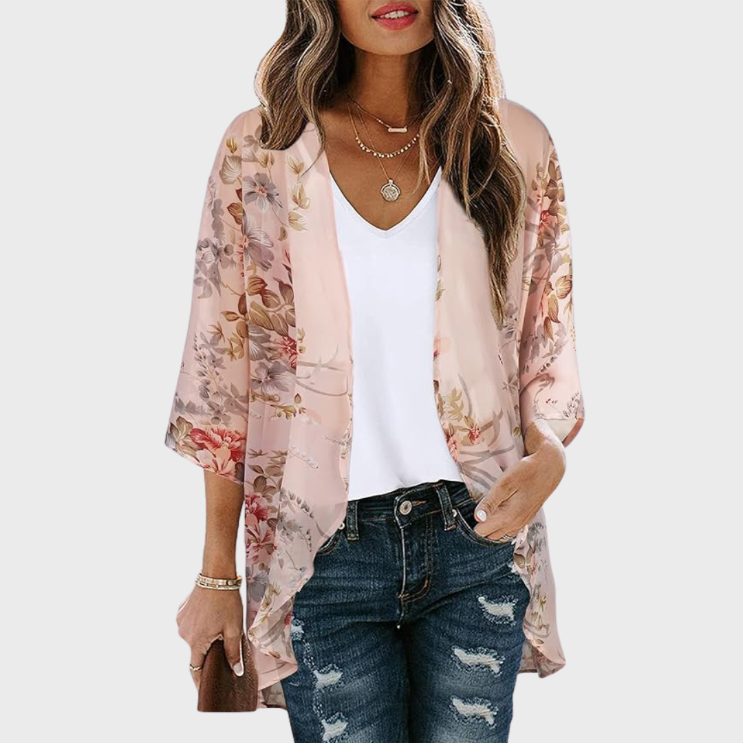 Chicallure Lightweight Floral Kimono Cardigan
