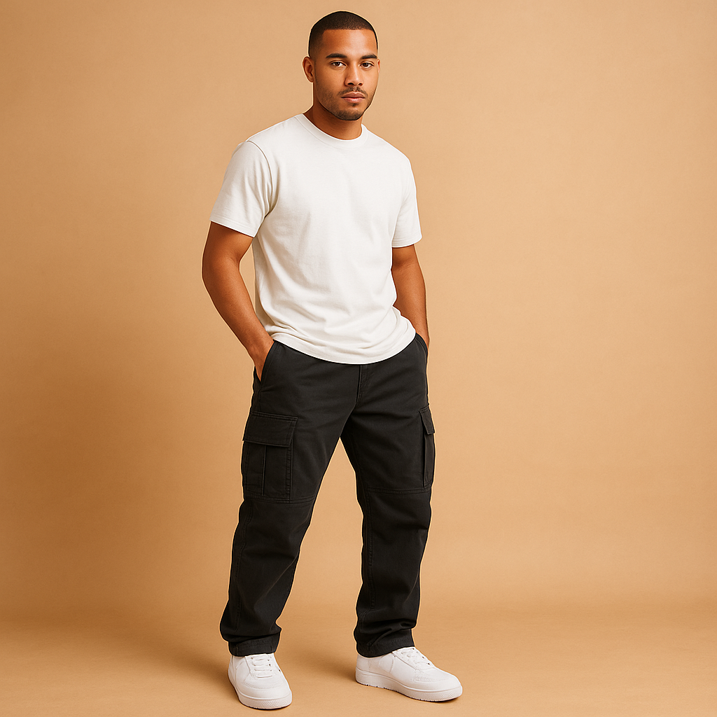 Regular fit cargo trousers for men with multiple pockets | Oliver