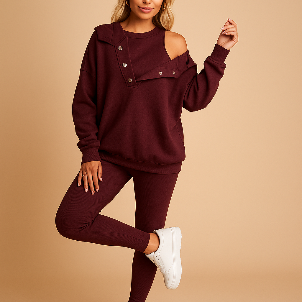 Relaxed hoodie and jogger set for women | Sierra