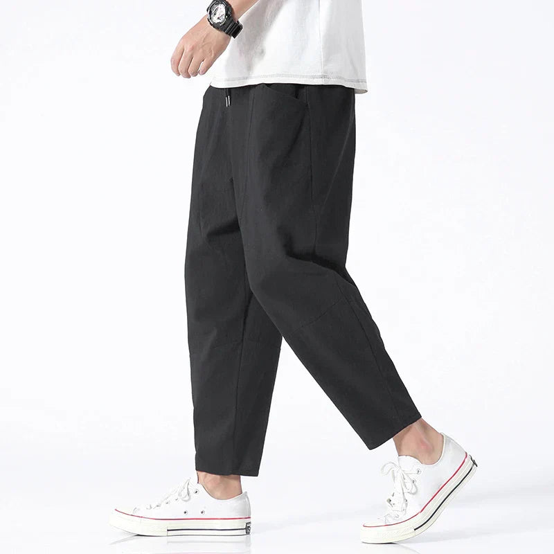 Kyoto | Linen Cropped Pants