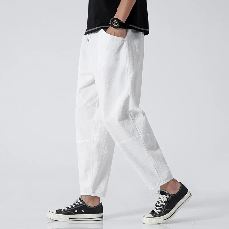 Kyoto | Linen Cropped Pants