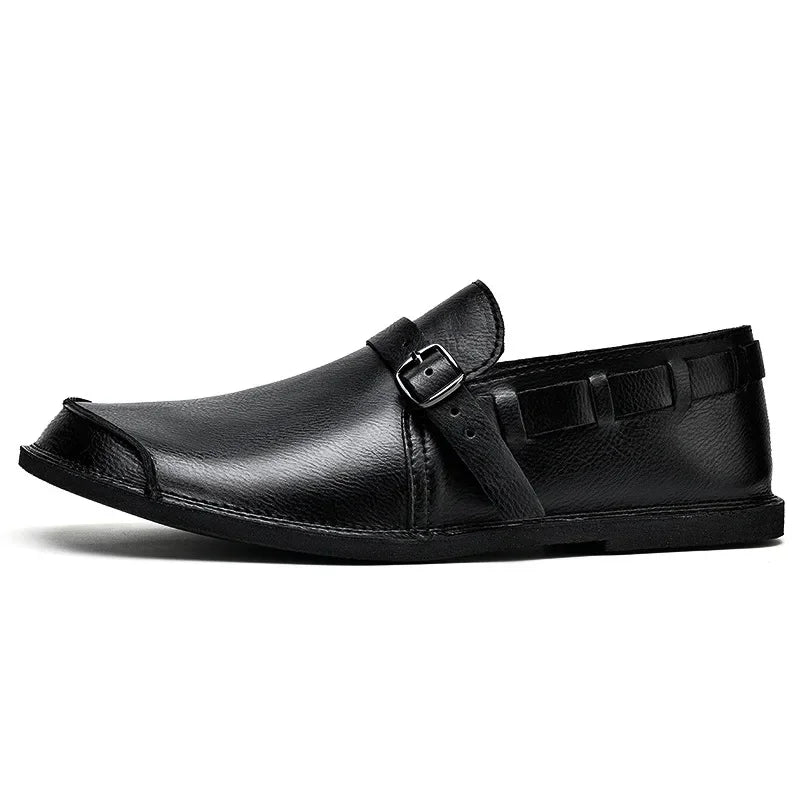Lorenzo | Buckled Leather Loafers