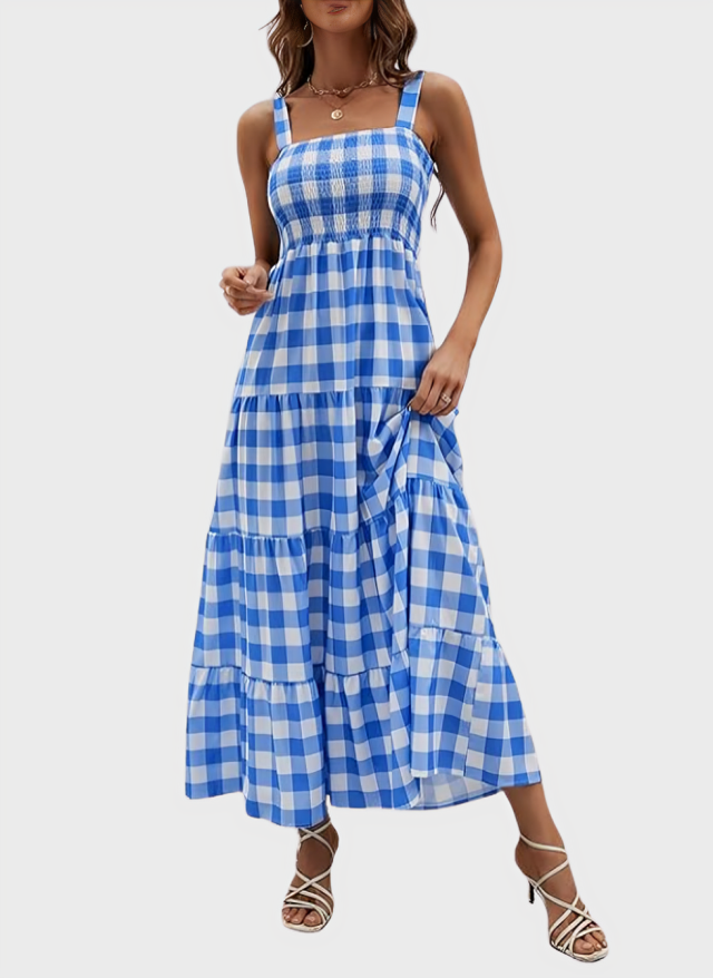 Spaghetti Strap Long Flowy Dress